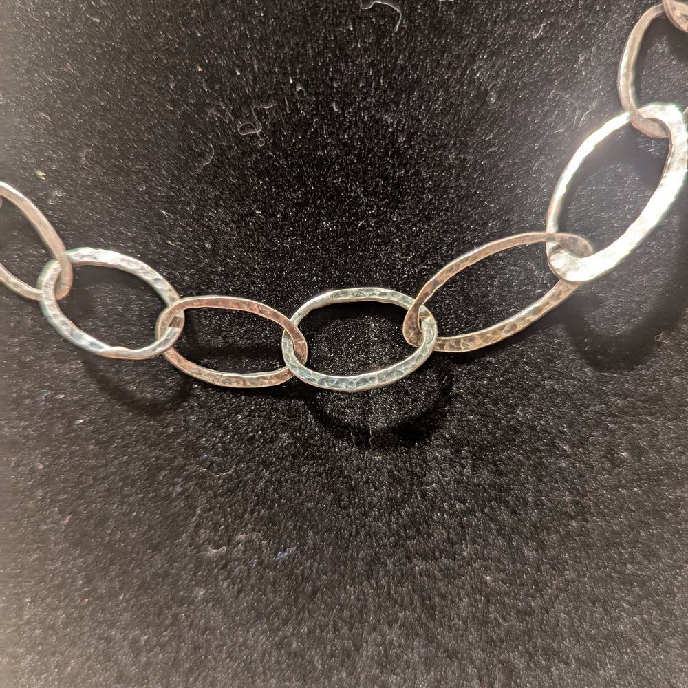 Elegant Silver Chain Link Necklace